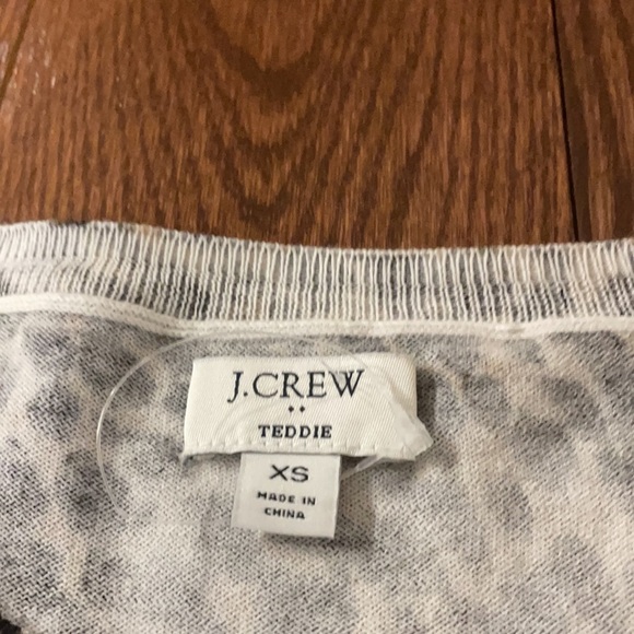 J CREW leopard 100% cotton women’s teddie lightweight sweater. Size XS - Picture 6 of 7